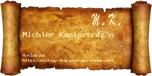 Michler Kapisztrán névjegykártya